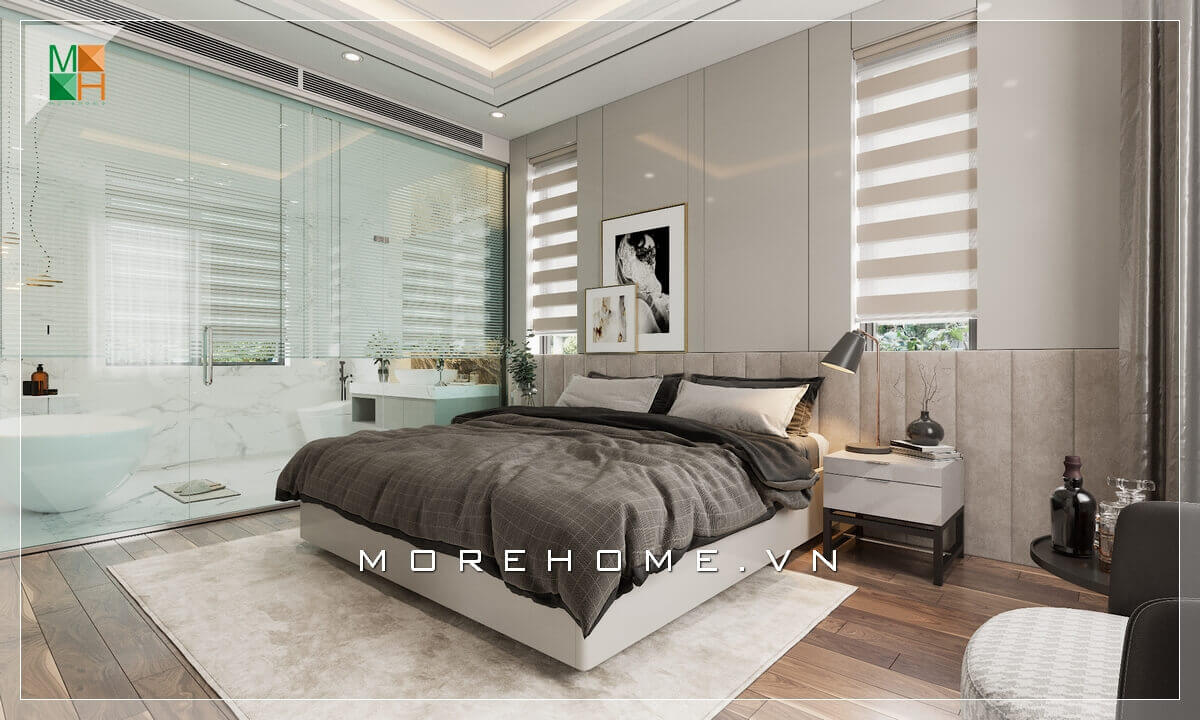 Mẫu giường ngủ sofa hiện đại, cao cấp tôn vẻ sang trọng cho không gian phòng ngủ. Thiết kế phòng ngủ nhà phố