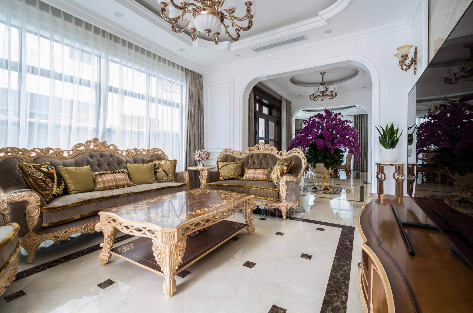 Sofa biệt thự tân cổ điển Sofa biệt thự tân cổ điển