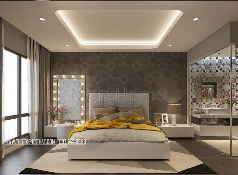 Giường ngủ chung cư gỗ công nghiệp Giường ngủ chung cư gỗ công nghiệp