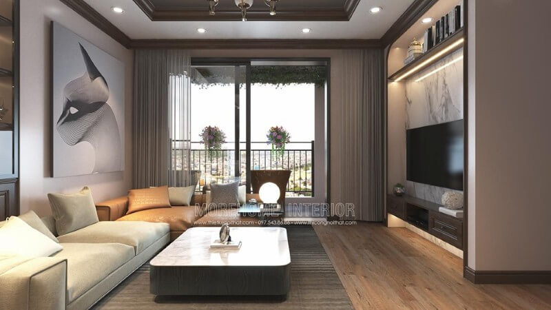 Nội thất phòng khách chung cư hiện đại và sang trọng Mẫu nội thất chung cư đẹp