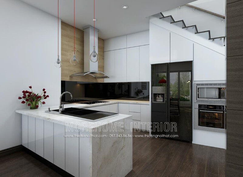 Thiết kế tủ bếp cho chung cư phong cách hiện đại đầy tinh tế Thiết kế tủ bếp đẹp
