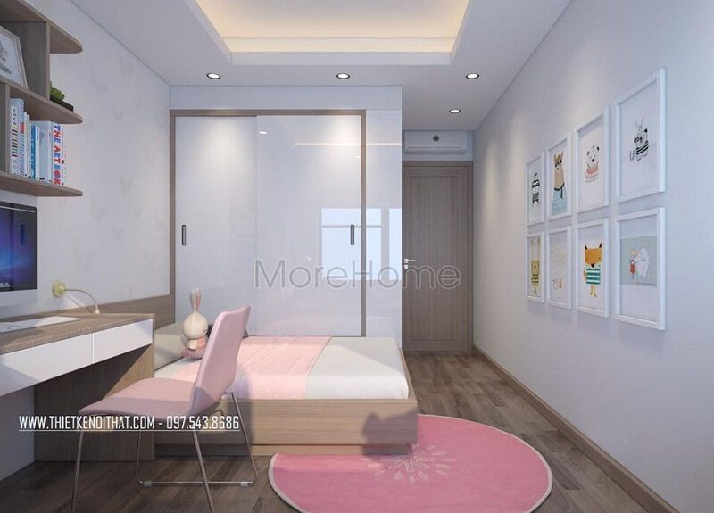 Để giúp tiết kiệm diện tích căn phòng ngủ của gia chủ thì đừng bỏ lỡ mẫu tủ quần áo gỗ công nghiệp được sản xuất tại xưởng gỗ nội thất MoreHome