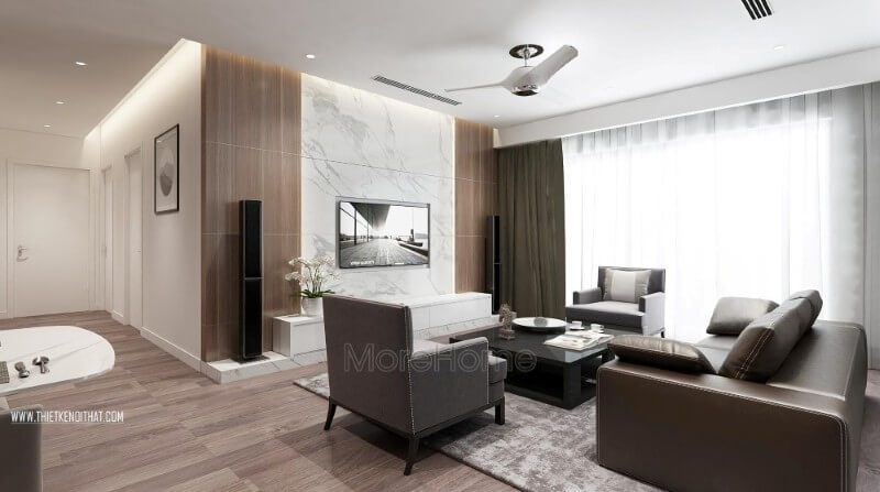 Mẫu thiết kế nội thất chung cư cao cấp Imperia Garden hiện đại